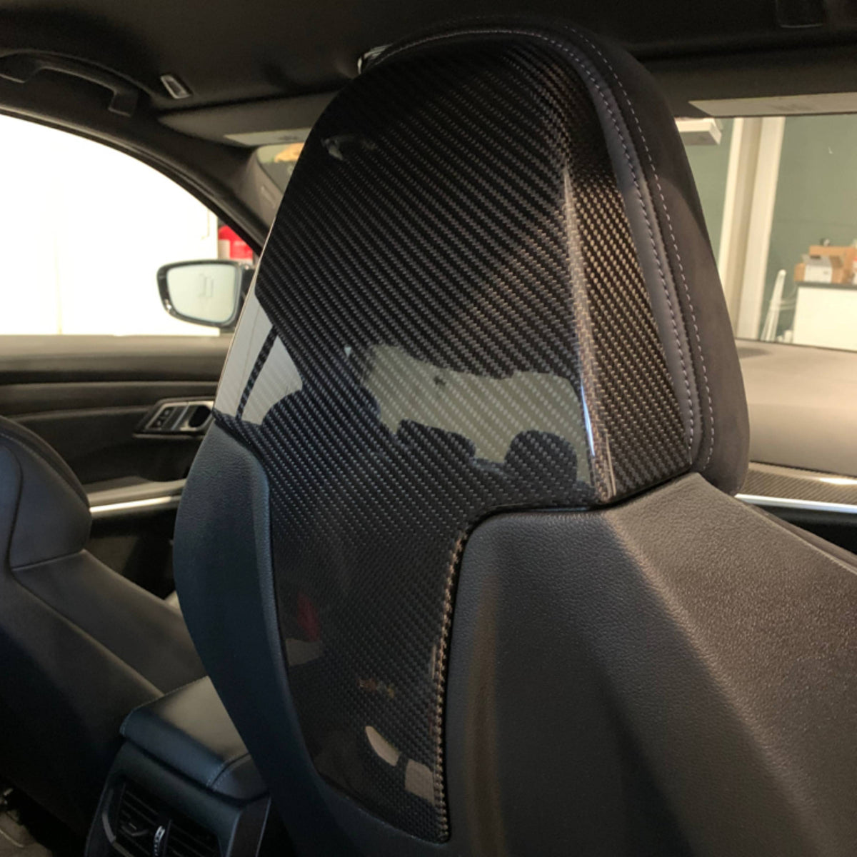 Carbon Fibre Seat Cover Trim for BMW GXX